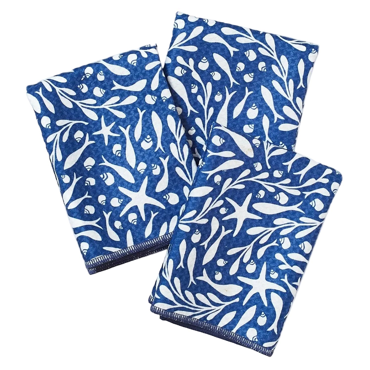 Mighty Mini Towel (Set of 3) Reversible - Kate Nelligan Tidepool - Once Again Home Co.
