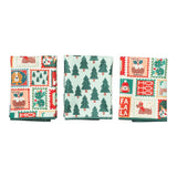 Mighty Mini Towel (Set of 3) Reversible - Mable Tan Dog Stamps - Once Again Home Co.