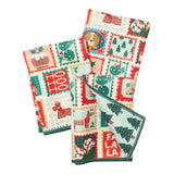 Mighty Mini Towel (Set of 3) Reversible - Mable Tan Dog Stamps - Once Again Home Co.