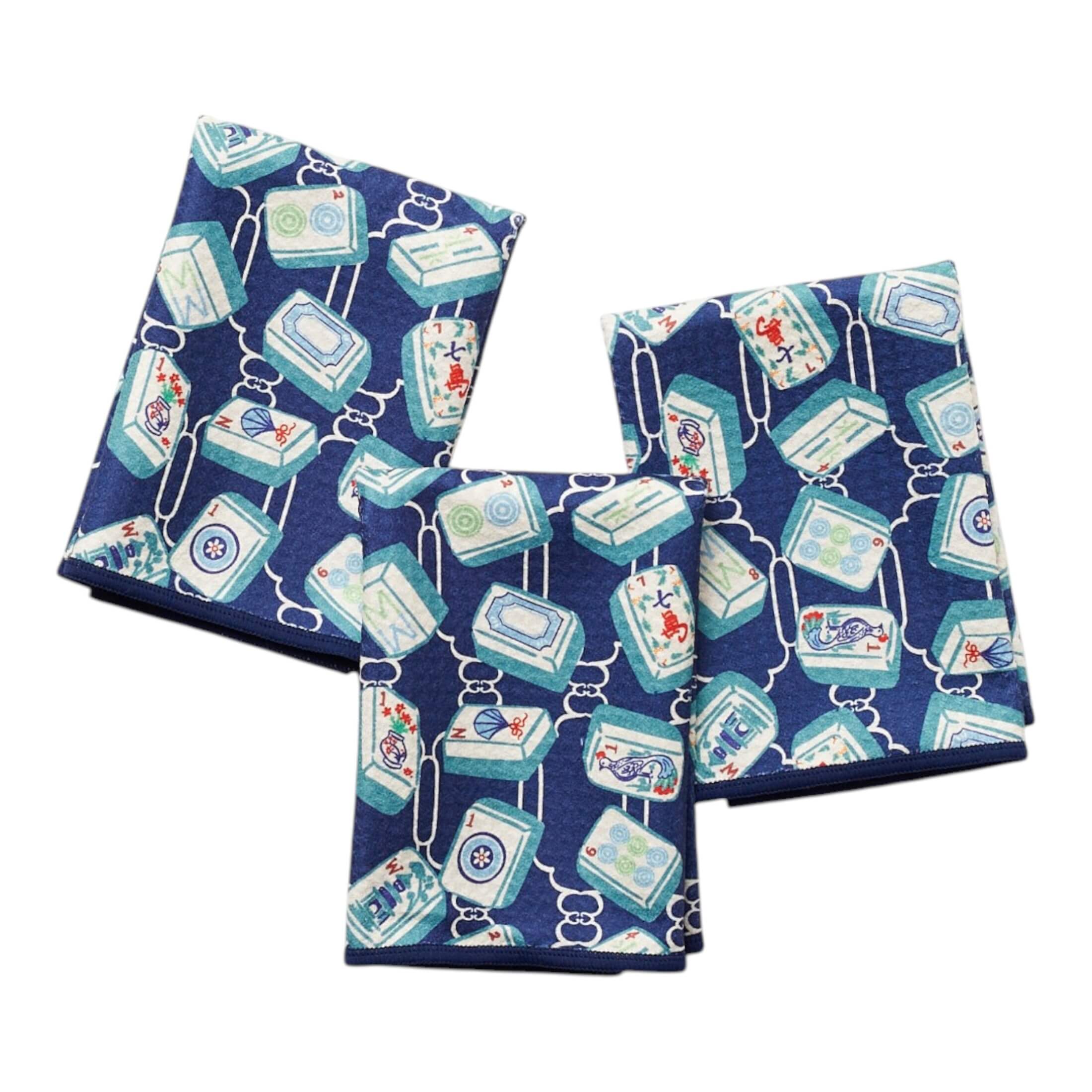 Mighty Mini Towel (Set of 3) Reversible - Mable Tan Mahjong - Once Again Home Co.