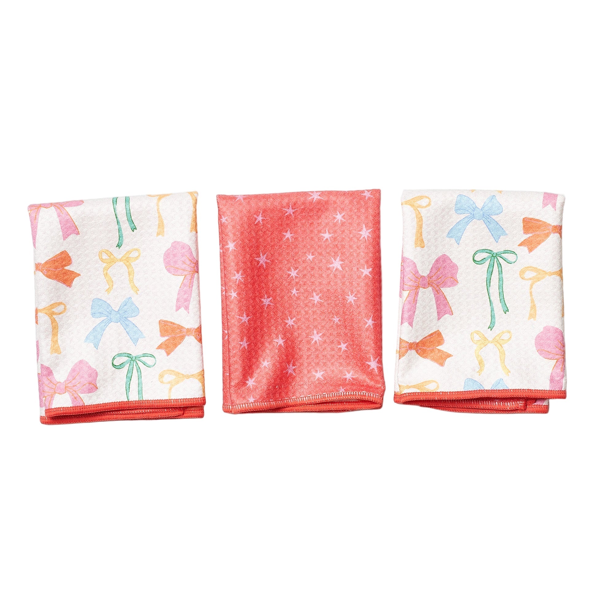 Mighty Mini Towel (Set of 3) Reversible - Mable Tan Ribbons - Once Again Home Co.