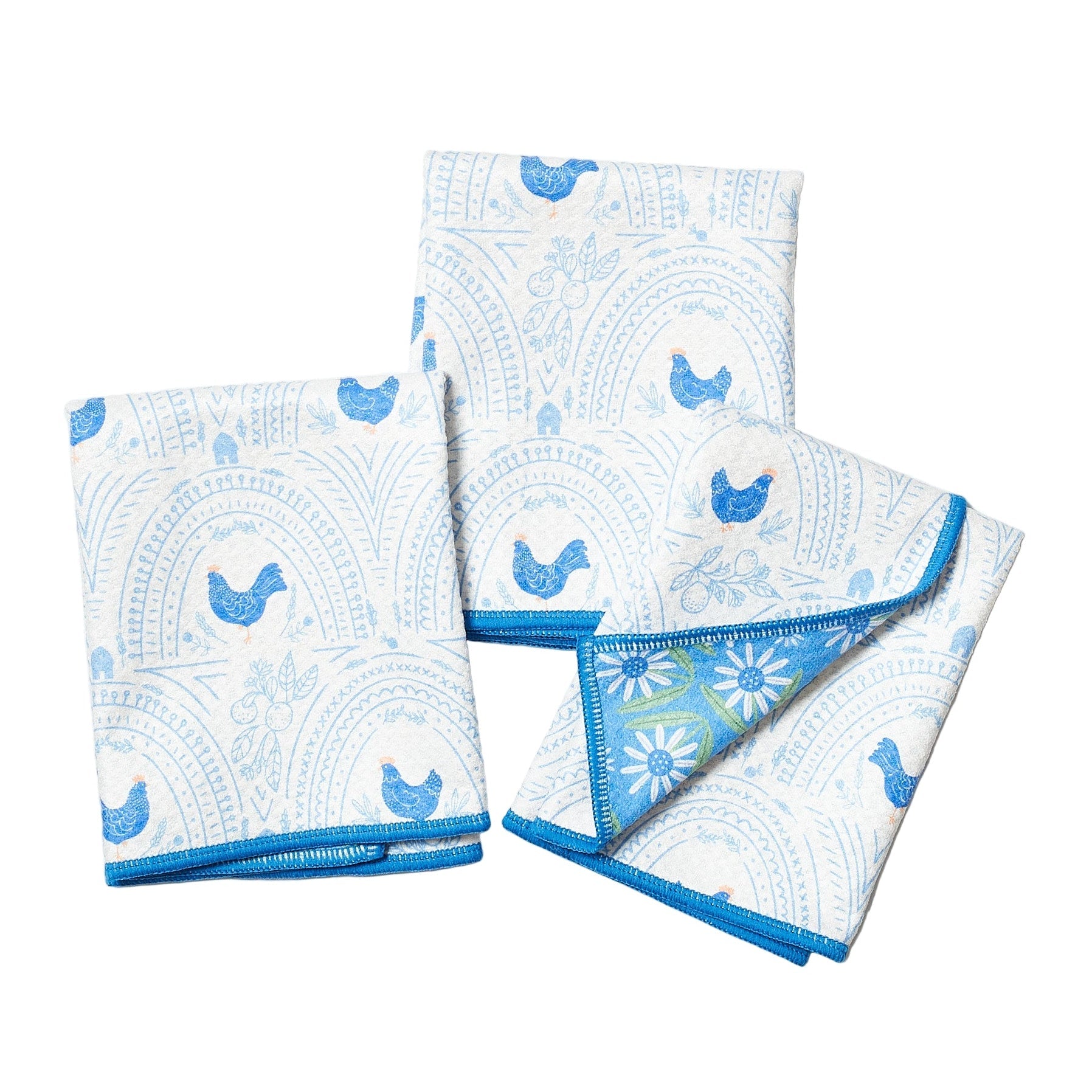 Mighty Mini Towel (Set of 3) Reversible - Mable Tan Roost - Once Again Home Co.