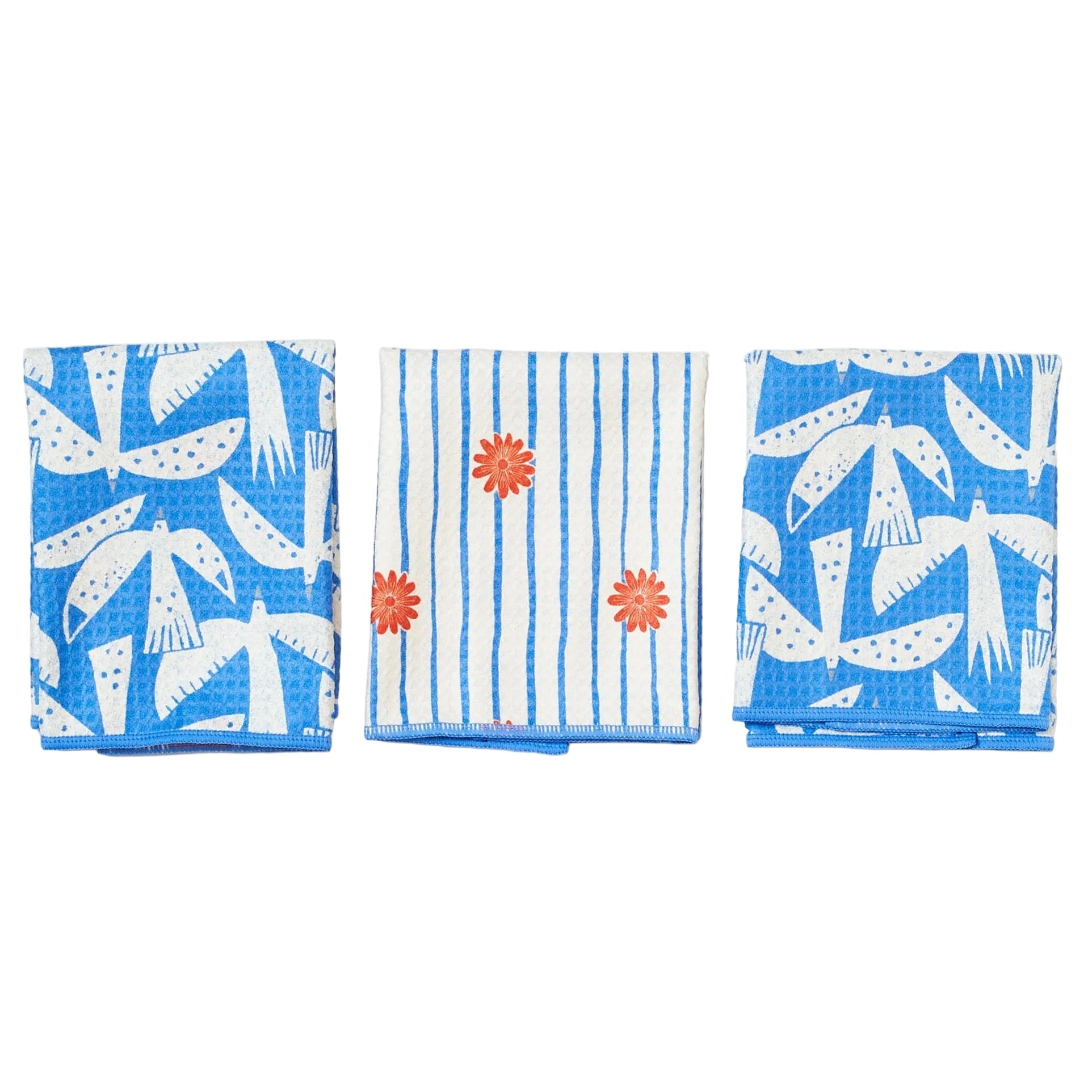 Mighty Mini Towel (Set of 3) Reversible - Marie Le Moal Flying - Once Again Home Co.