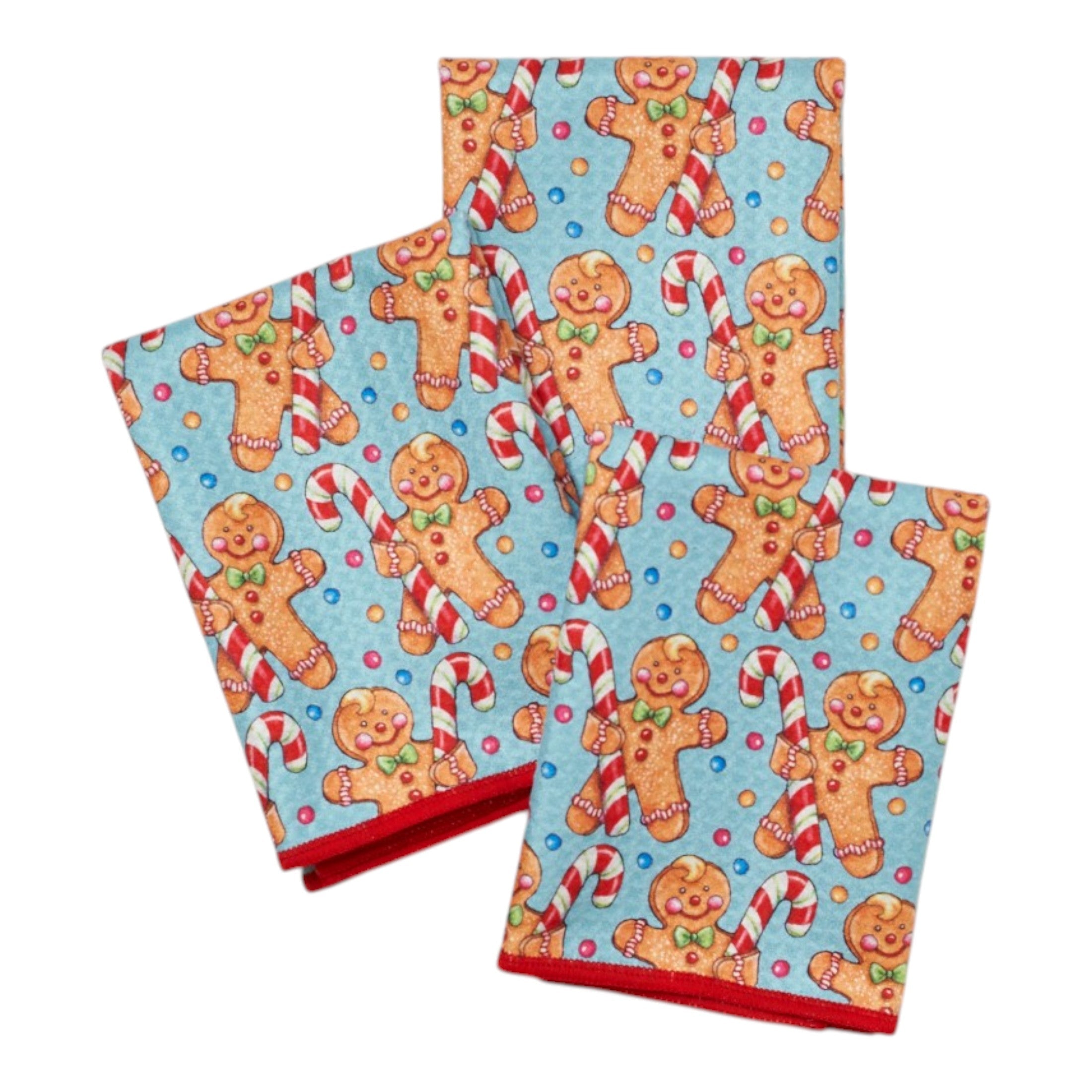 Mighty Mini Towel (Set of 3) Reversible - Mary Engelbreit Gingerbread - Once Again Home Co.