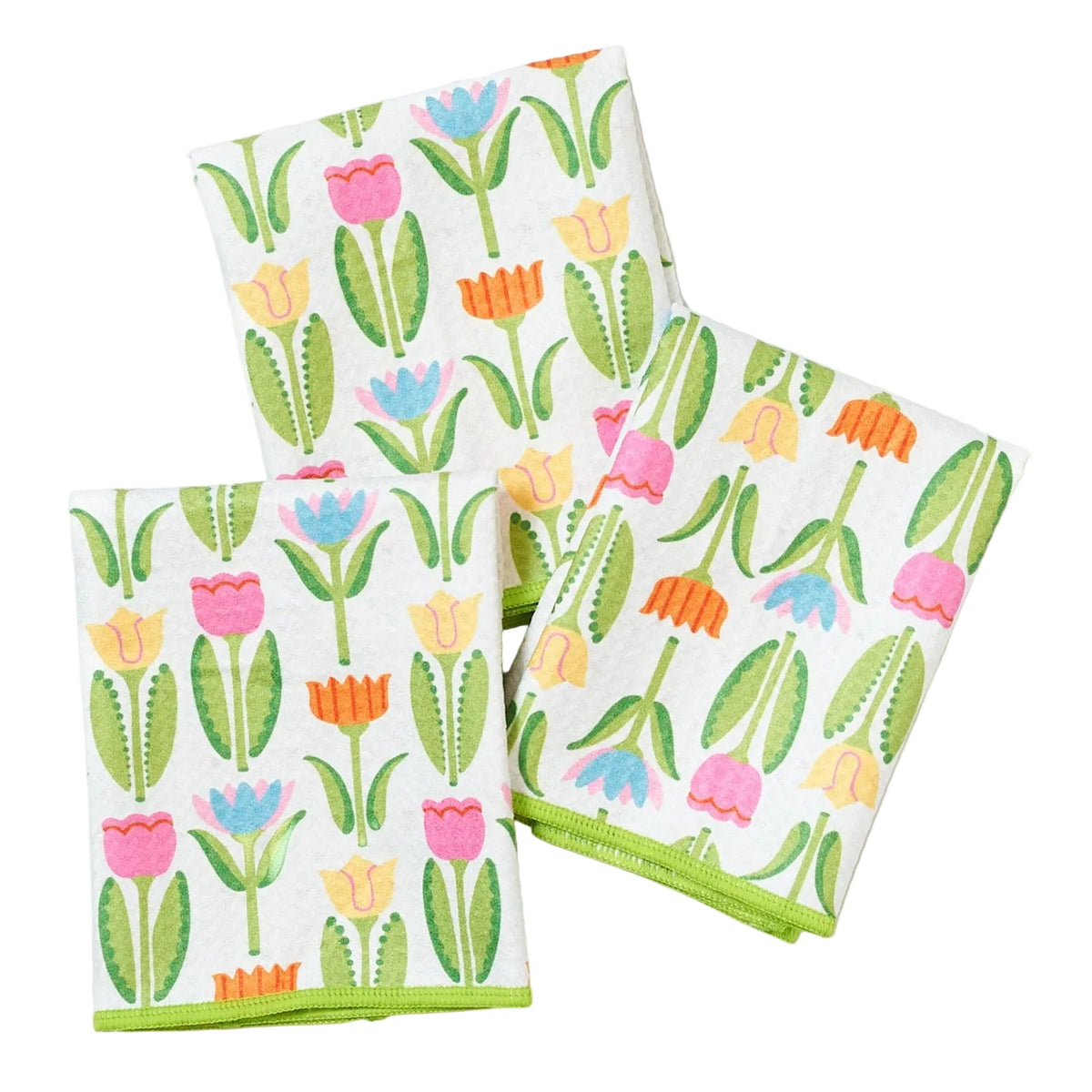 Mighty Mini Towel (Set of 3) Reversible - Mary Engelbreit Tulips - Once Again Home Co.