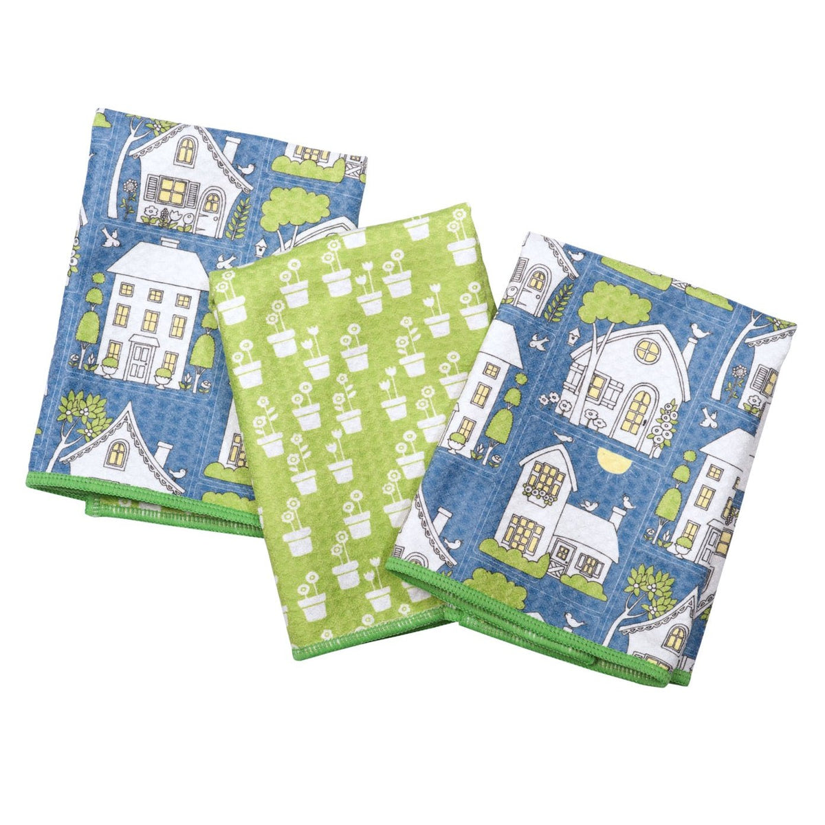 Mighty Mini Towel (Set of 3) Reversible - Mary Engelbreit Twilight Cottages - Once Again Home Co.