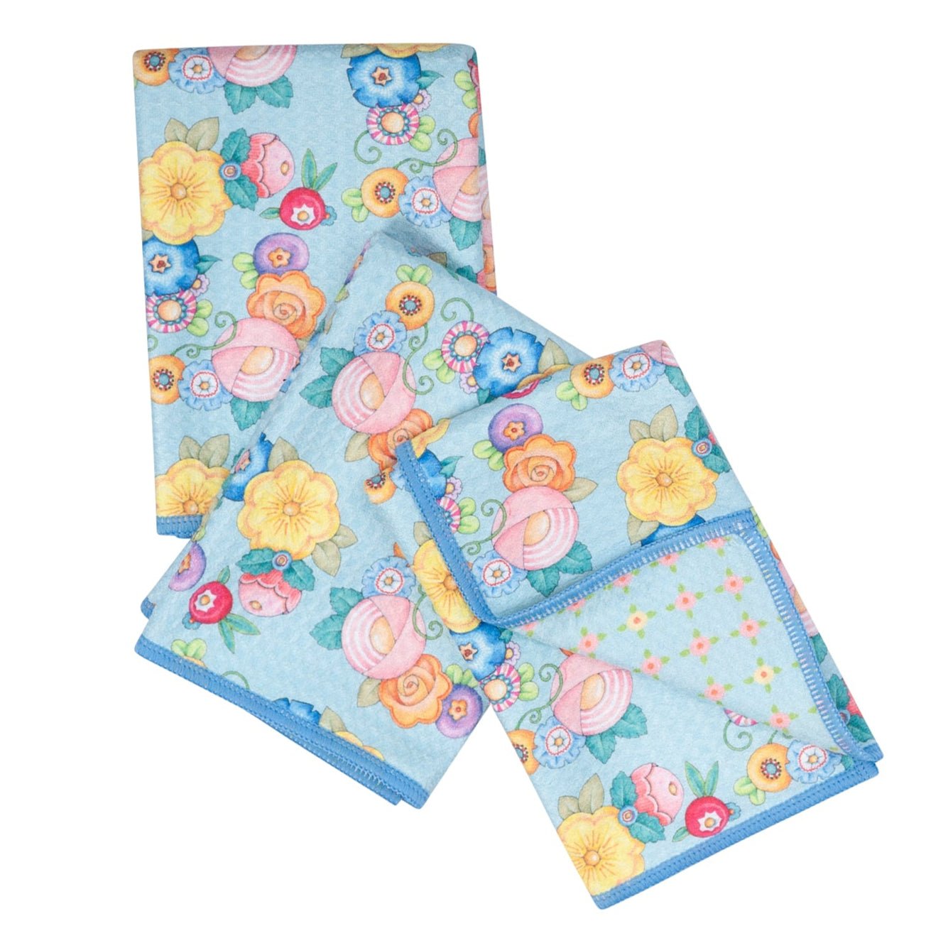 Mighty Mini Towel (Set of 3) Reversible - Mary Engelbreit Wildflower Garland - Once Again Home Co.