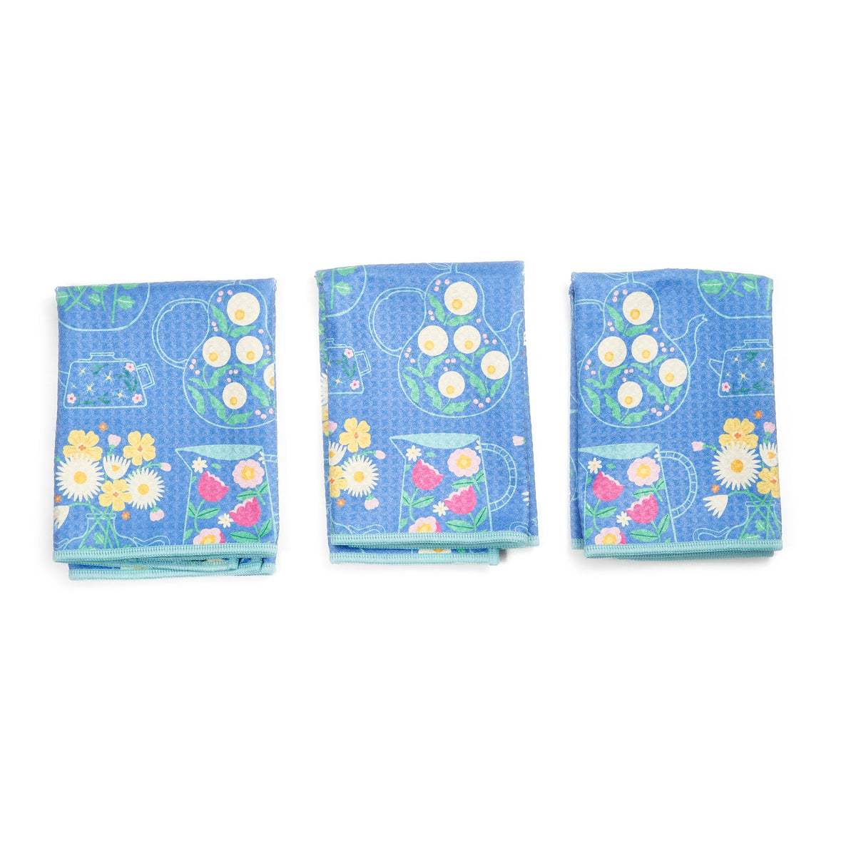 Mighty Mini Towel (Set of 3) Reversible - MT Flower Teapot - Once Again Home Co.