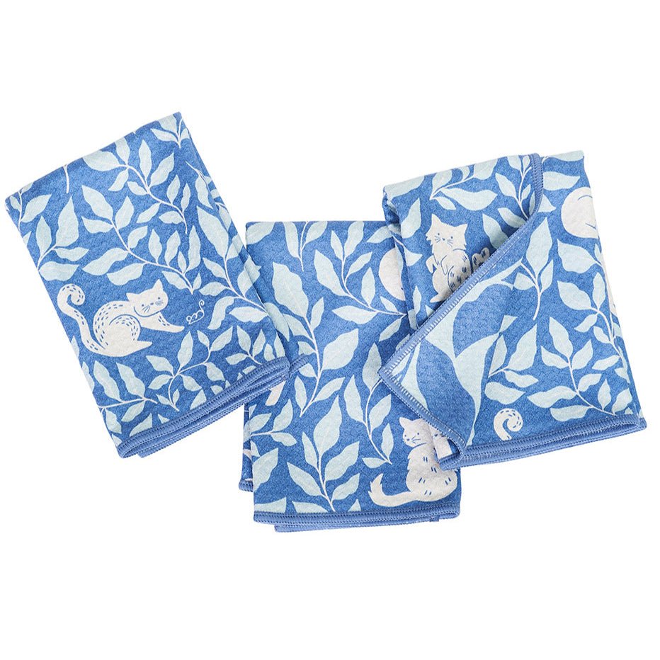 Mighty Mini Towel (Set of 3) Reversible - Nuthatch Cat Club - Once Again Home Co.