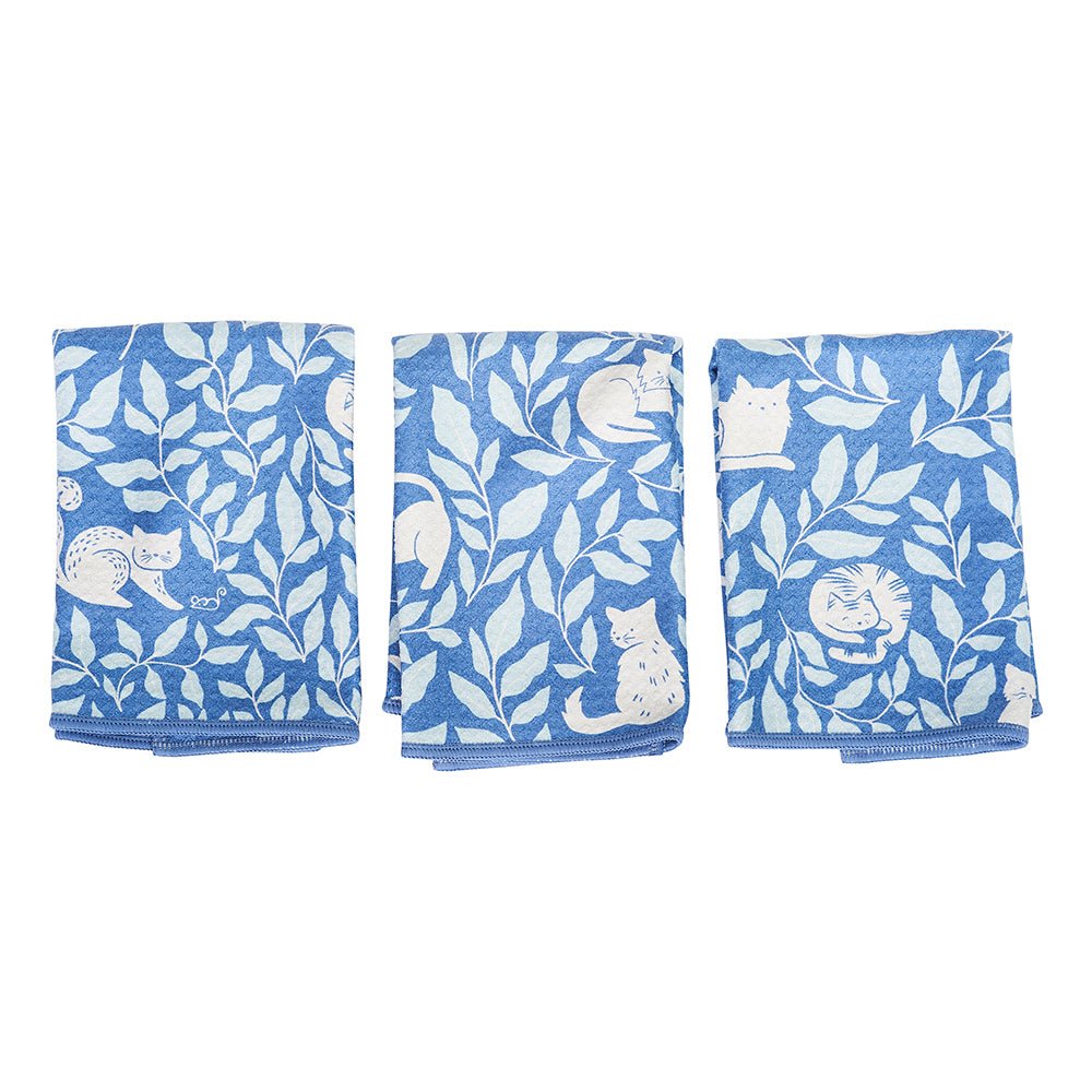 Mighty Mini Towel (Set of 3) Reversible - Nuthatch Cat Club - Once Again Home Co.