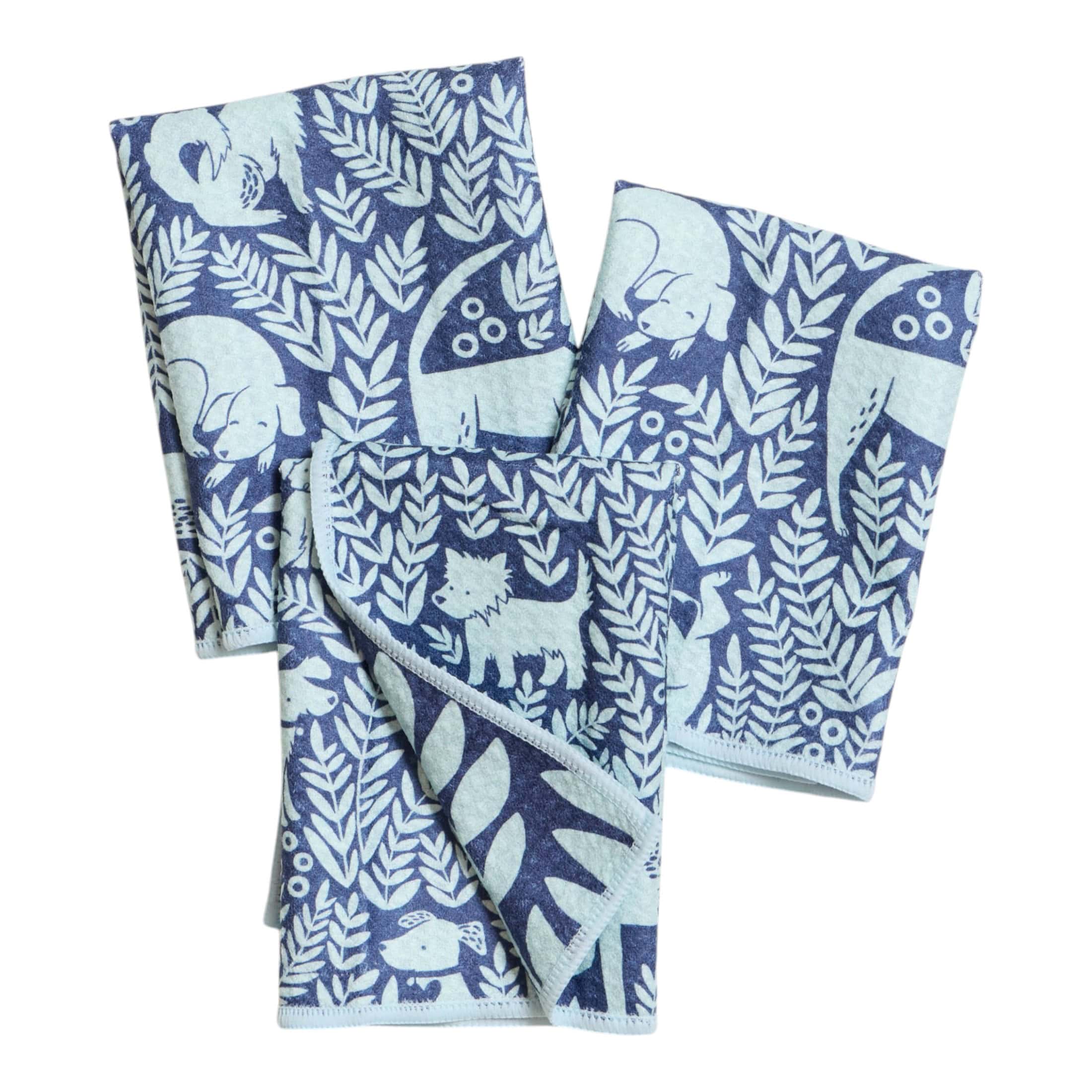 Mighty Mini Towel (Set of 3) Reversible - Nuthatch Dog Park - Once Again Home Co.