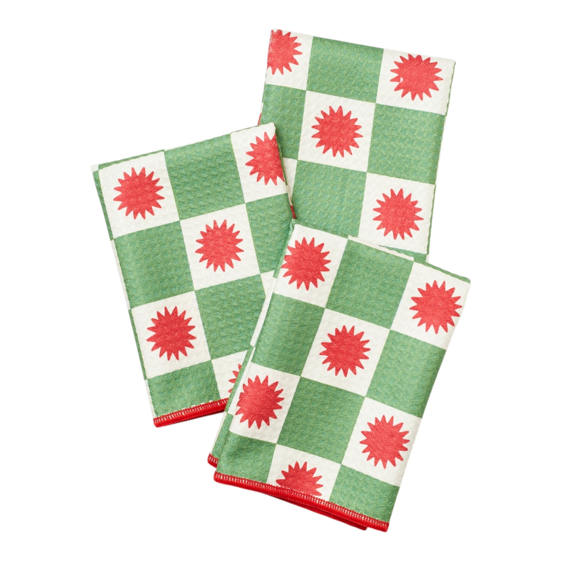 Mighty Mini Towel (Set of 3) Reversible - Rebecca Jane Woolbright Happy Apple - Once Again Home Co.