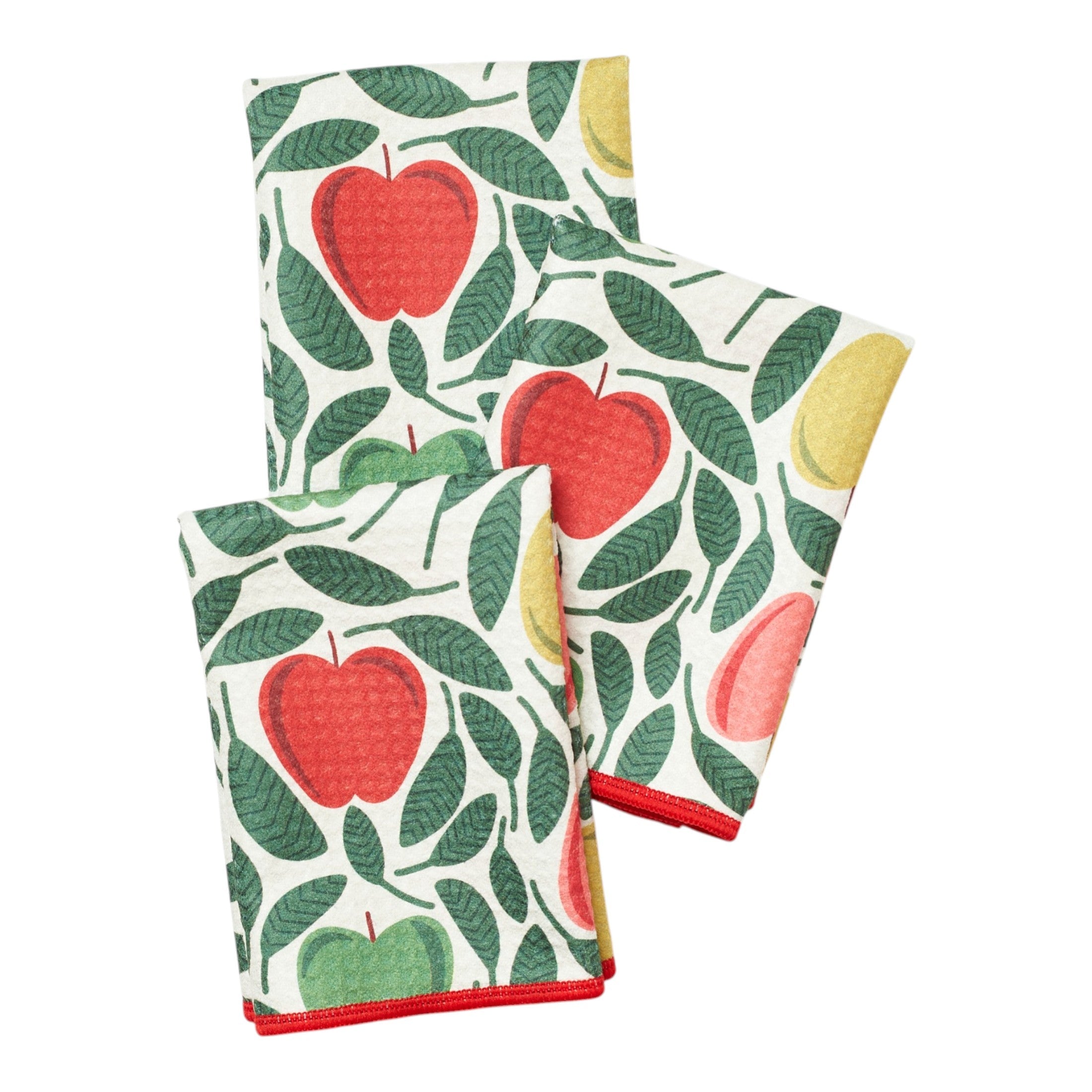 Mighty Mini Towel (Set of 3) Reversible - Rebecca Jane Woolbright Happy Apple - Once Again Home Co.
