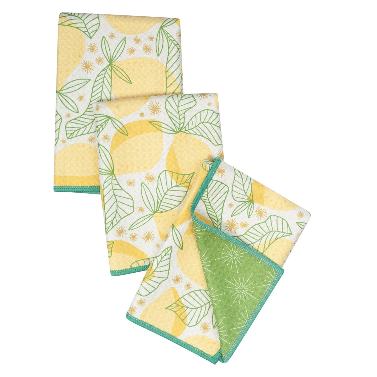 Mighty Mini Towel (Set of 3) Reversible - Rebecca Jane Woolbright Lemon Sparkle - Once Again Home Co.