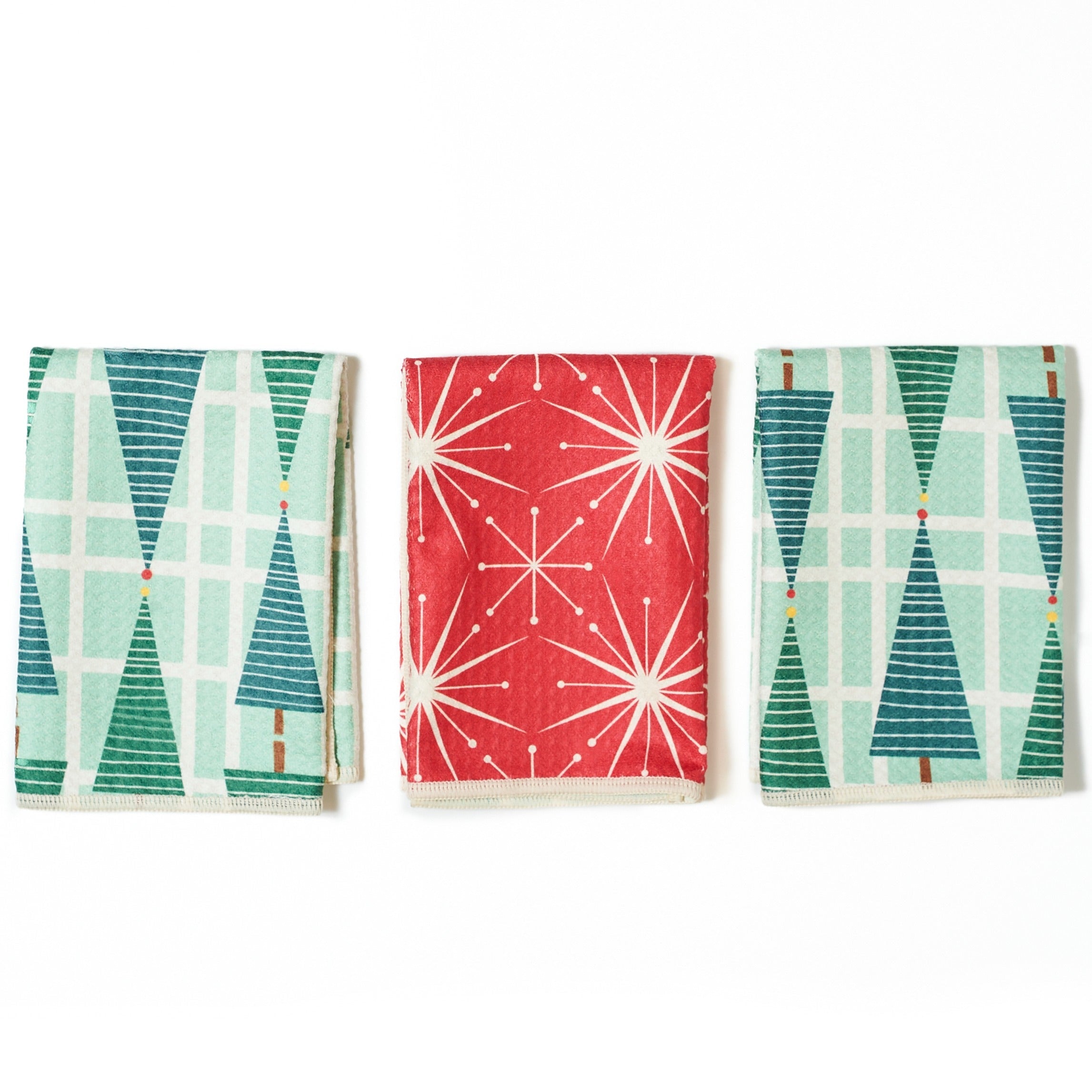 Mighty Mini Towel (Set of 3) Reversible - Rebecca Jane Woolbright Stripe Tree - Once Again Home Co.