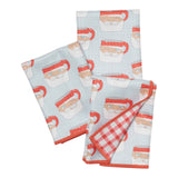 Mighty Mini Towel (Set of 3) Reversible - Sara Fitz Santa Mug - Once Again Home Co.
