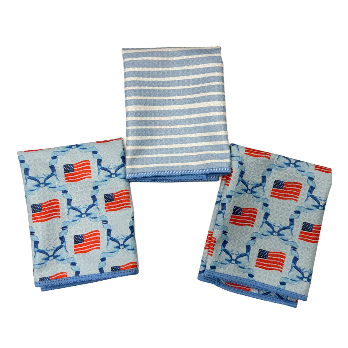 Mighty Mini Towel (Set of 3) Reversible - Signature Collection Flag Ribbon - Once Again Home Co.