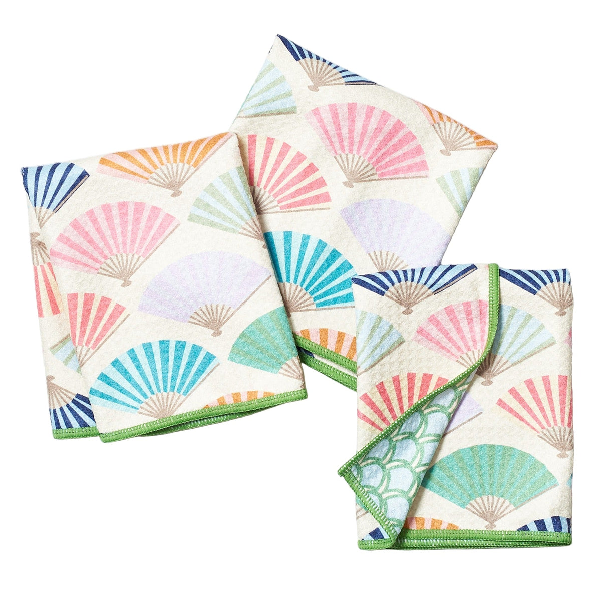 Mighty Mini Towel (Set of 3) Reversible - Signature Collection Paper Fans - Once Again Home Co.