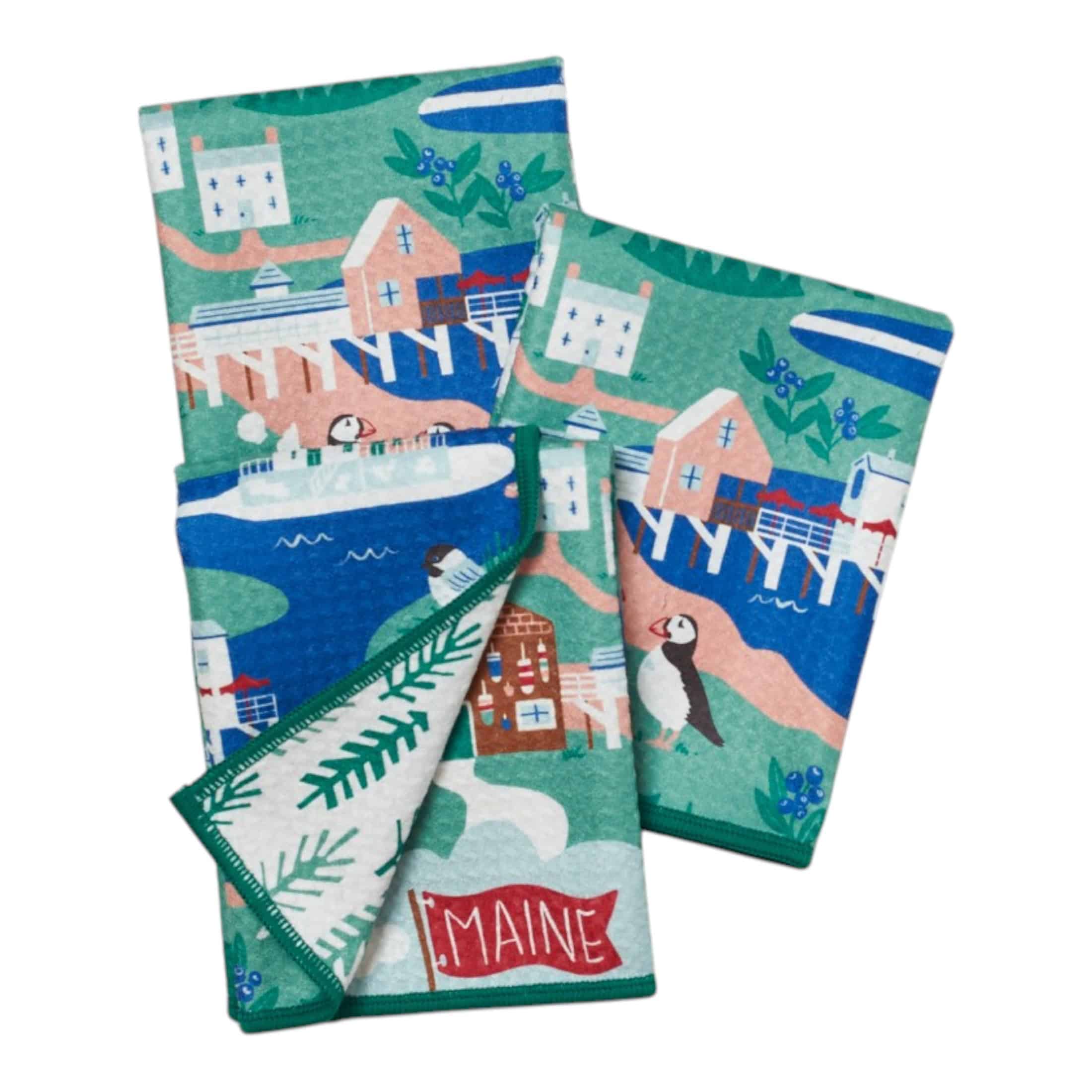 Mighty Mini Towel (Set of 3) Reversible - Signature Maine - Once Again Home Co.