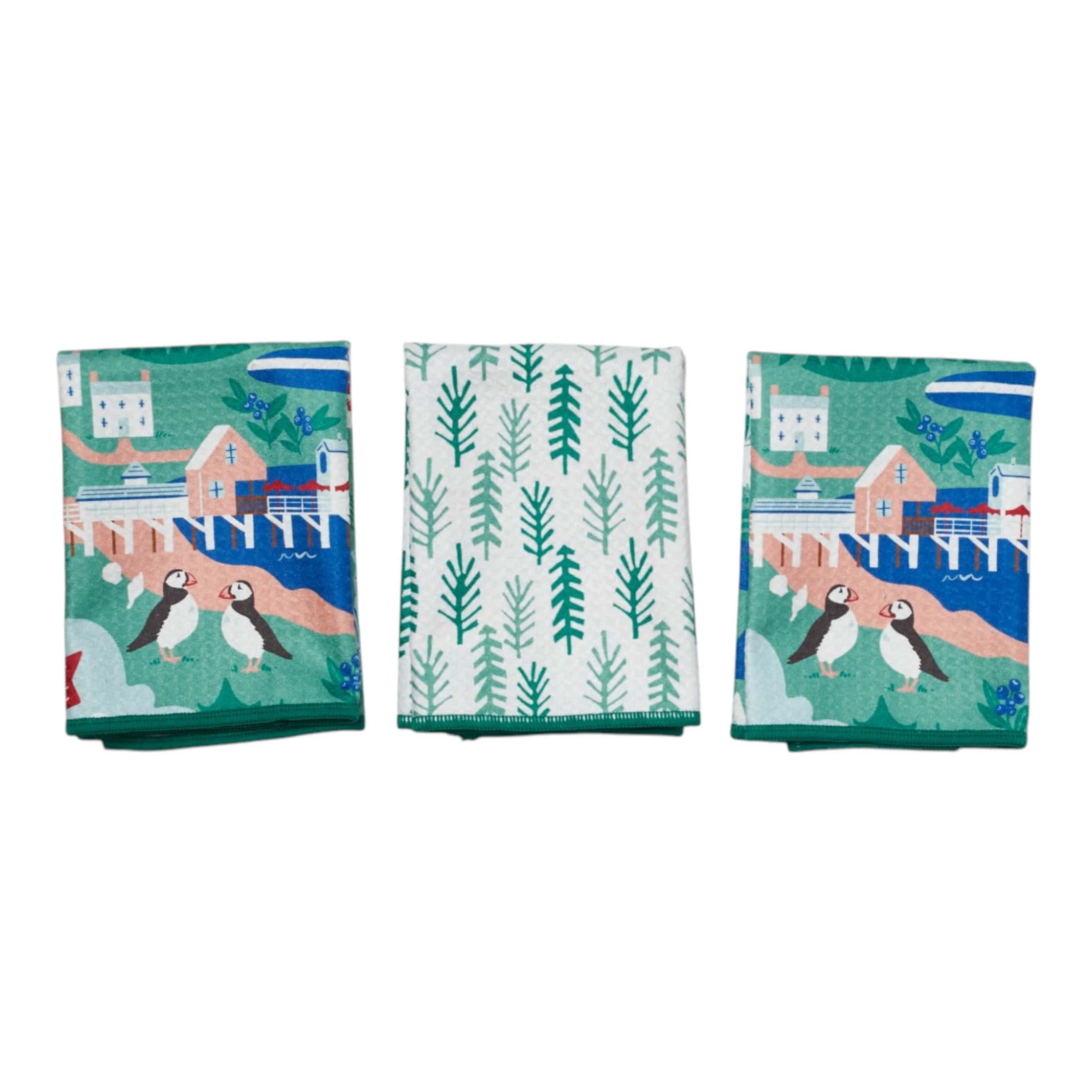 Mighty Mini Towel (Set of 3) Reversible - Signature Maine - Once Again Home Co.