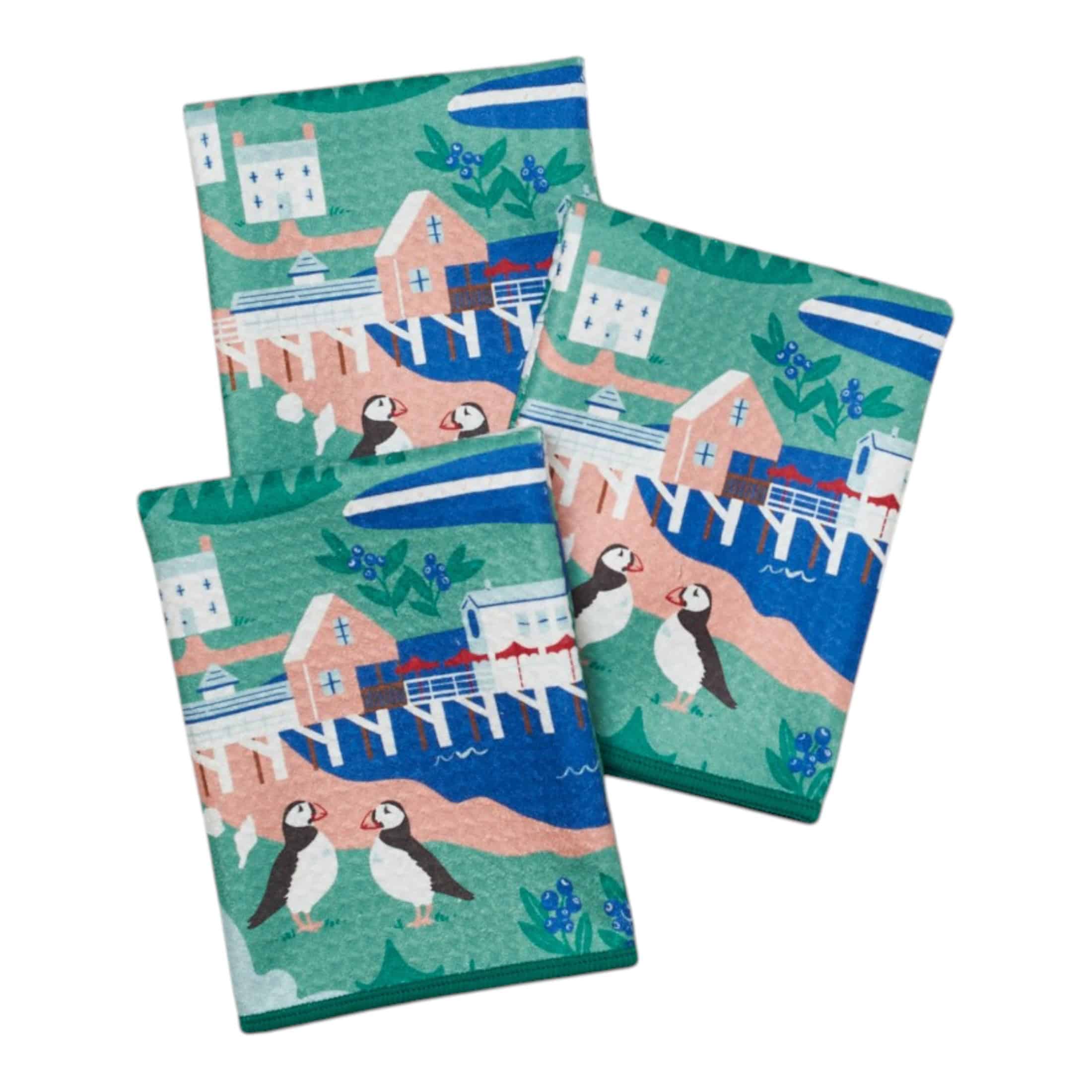 Mighty Mini Towel (Set of 3) Reversible - Signature Maine - Once Again Home Co.