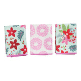 Mighty Mini Towel (Set of 3) Reversible - Signature Poinsettia Garden - Once Again Home Co.