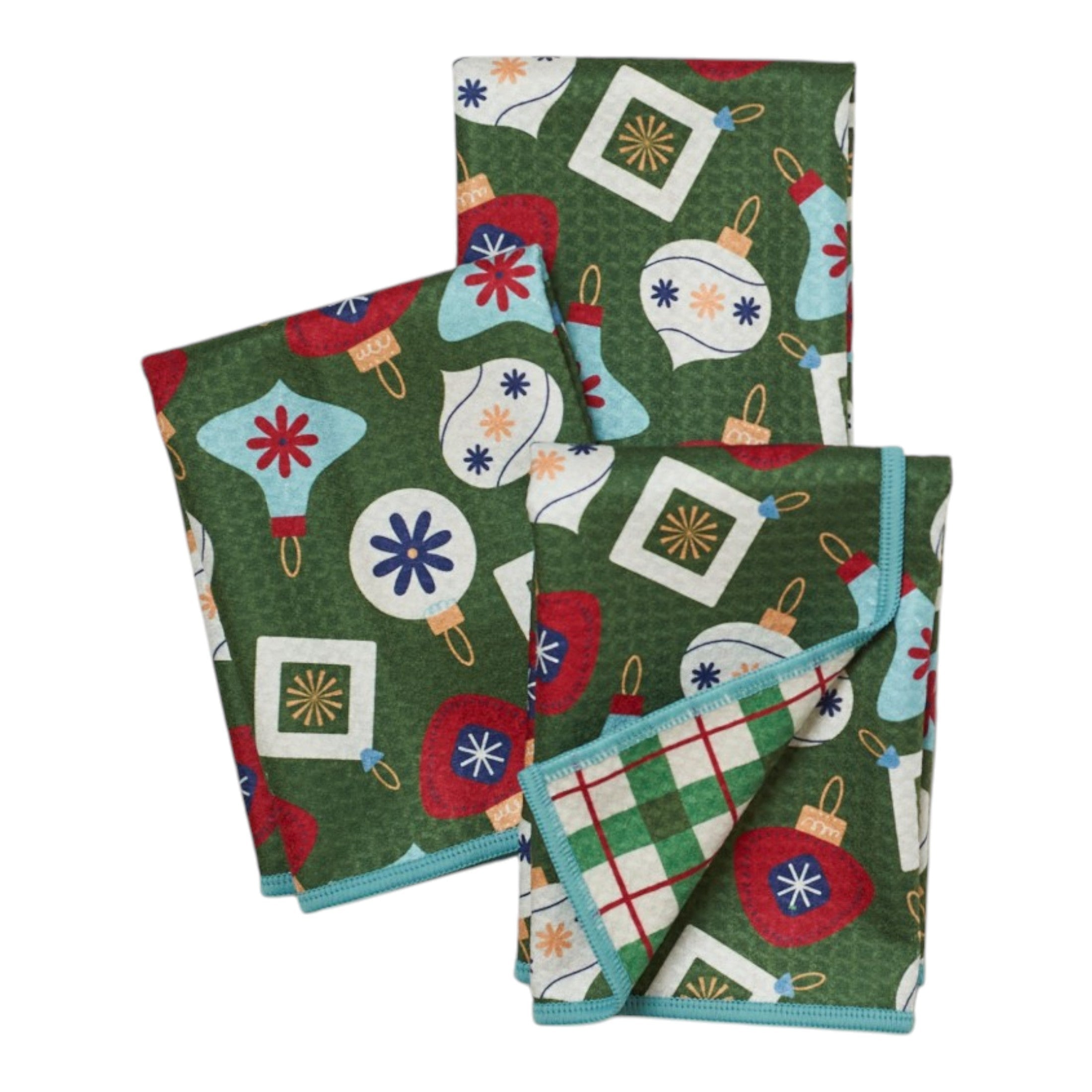Mighty Mini Towel (Set of 3) Reversible - Signature Retro Ornaments - Once Again Home Co.