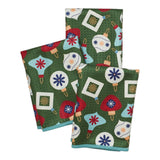 Mighty Mini Towel (Set of 3) Reversible - Signature Retro Ornaments - Once Again Home Co.