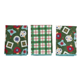 Mighty Mini Towel (Set of 3) Reversible - Signature Retro Ornaments - Once Again Home Co.