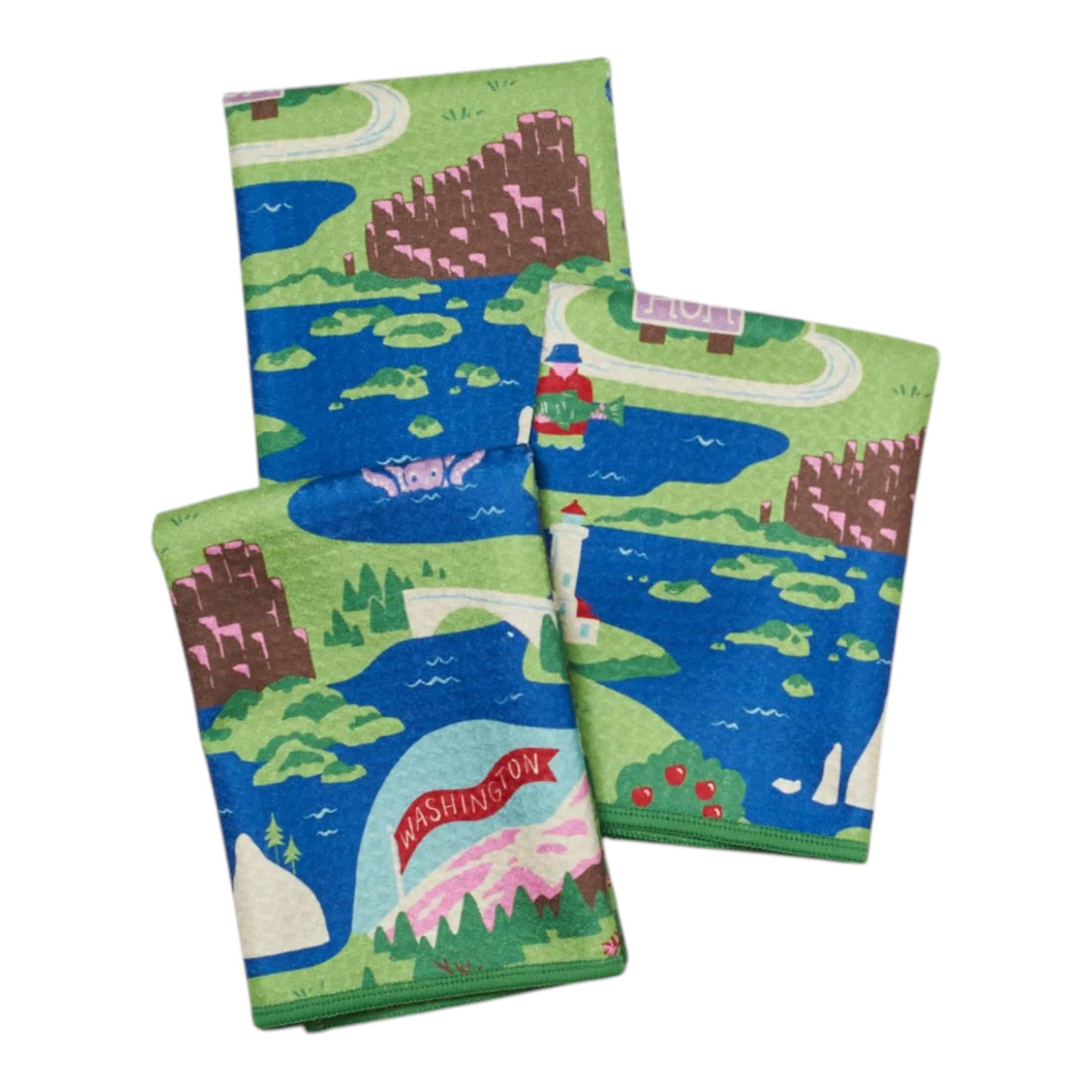 Mighty Mini Towel (Set of 3) Reversible - Signature Washington - Once Again Home Co.