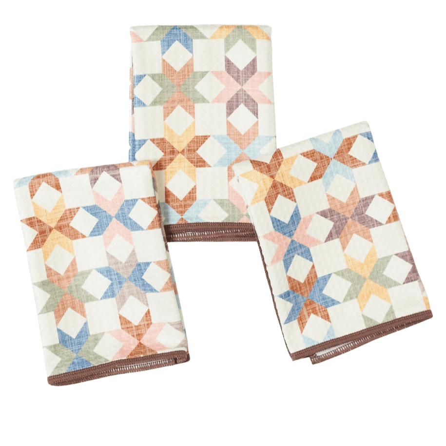 Mighty Mini Towel (Set of 3) - Star Quilt - Once Again Home Co.