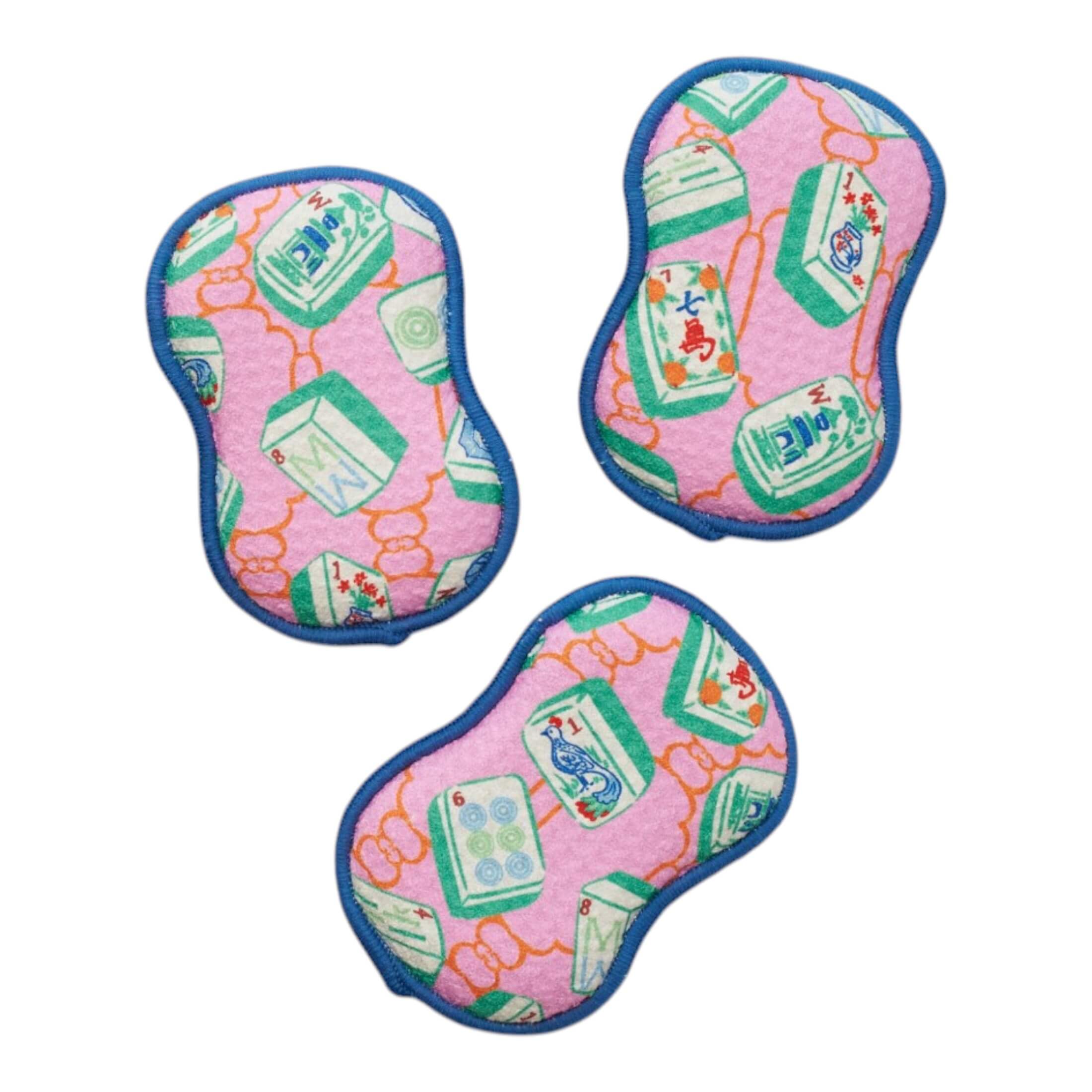 RE:usable Sponges (Set of 3) - Mable Tan Mahjong - Once Again Home Co.