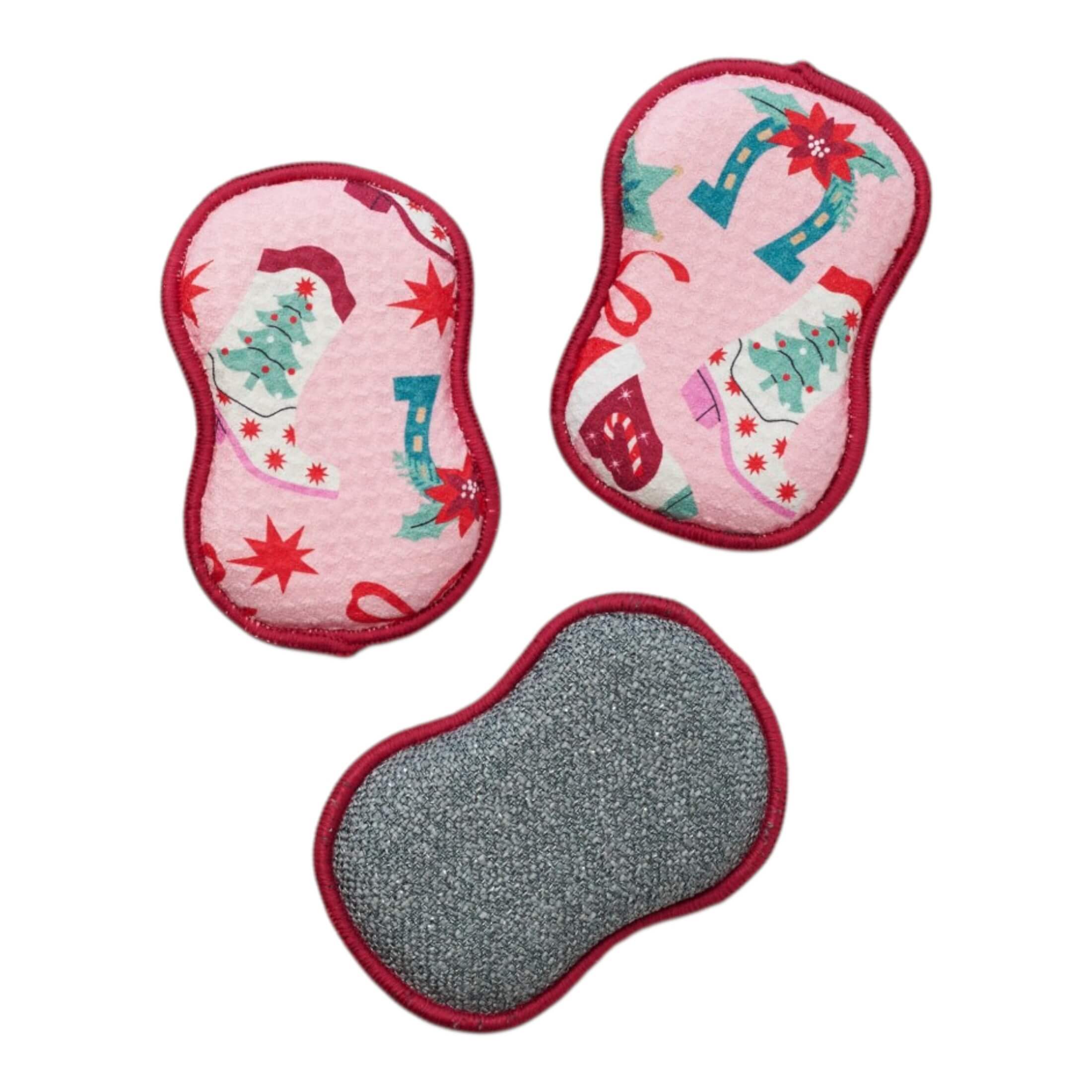 RE:usable Sponges (Set of 3) - Signature Cowgirl Christmas - Once Again Home Co.
