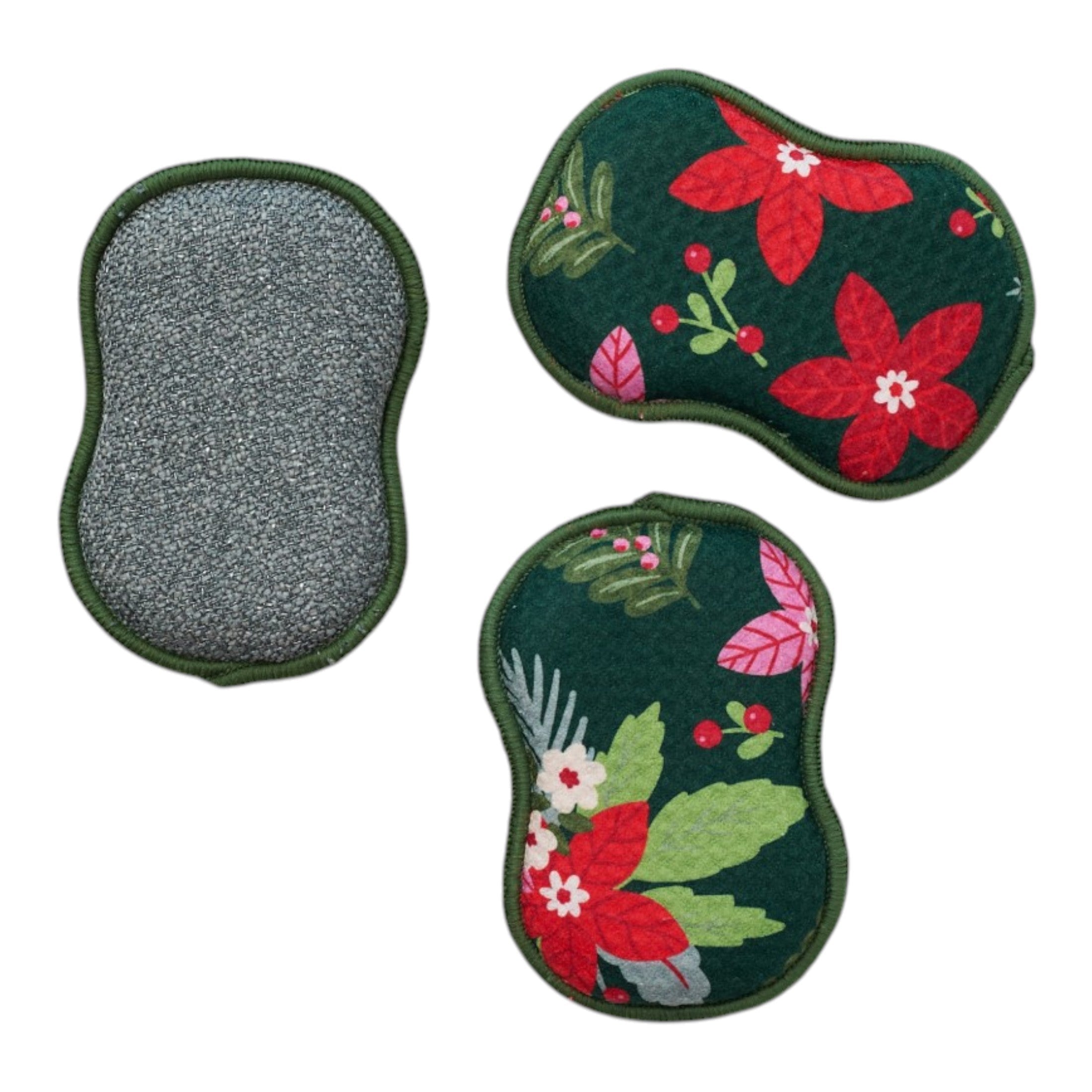 RE:usable Sponges (Set of 3) - Signature Poinsettia Garden - Once Again Home Co.