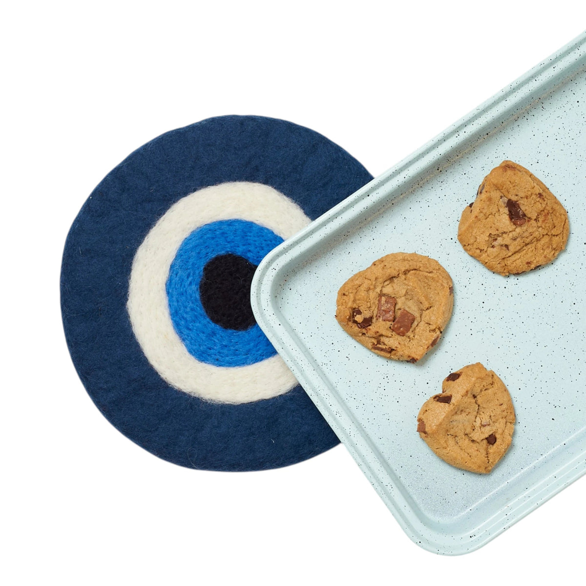 Wool Trivet - Evil Eye - Once Again Home Co.