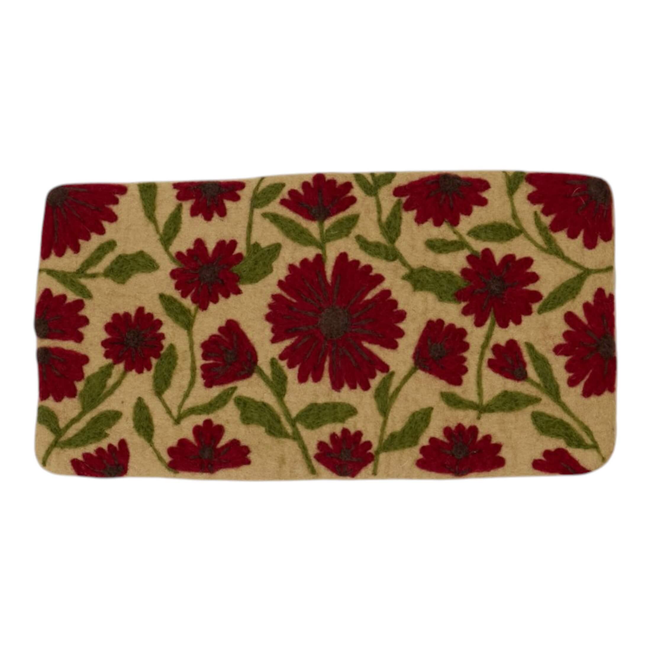 Wool Trivet - Holiday Daisy Celebration Trivet - Once Again Home Co.