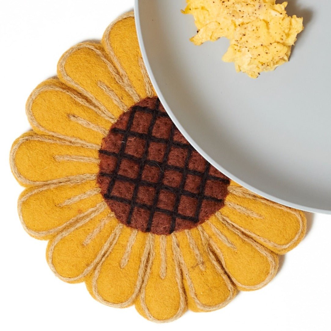 Wool Trivet - Sunflower - Once Again Home Co.