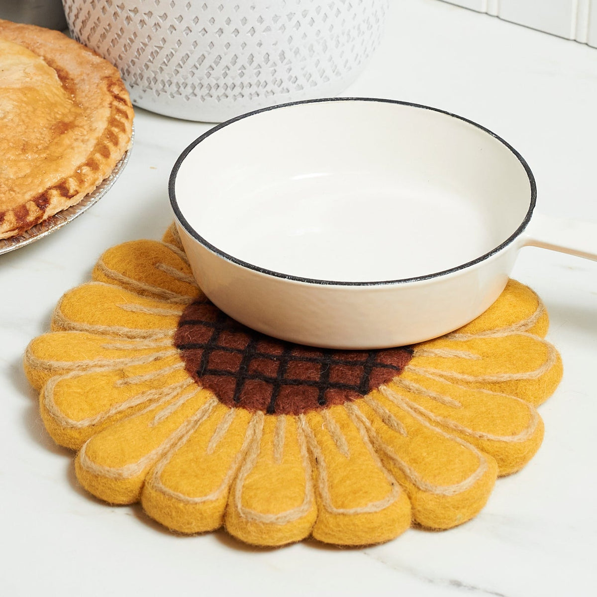 Wool Trivet - Sunflower - Once Again Home Co.
