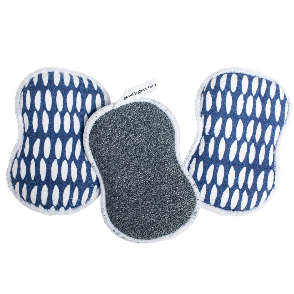 Ready, Set, Go Bundle - Beans Navy Sponges &amp; Scouring Pads Once Again Home Co.   