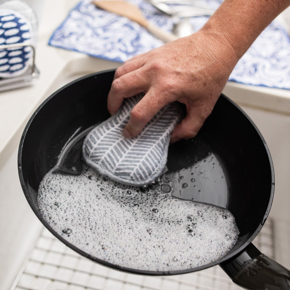 Black and White Kitchen Sponges, Set of 2 - Hudson Grace