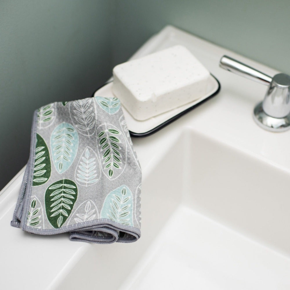 Mighty Mini Towel set of 3 Pressed Leaf| No More Paper Towels, Reusable & Durable | Once Again Home Co.