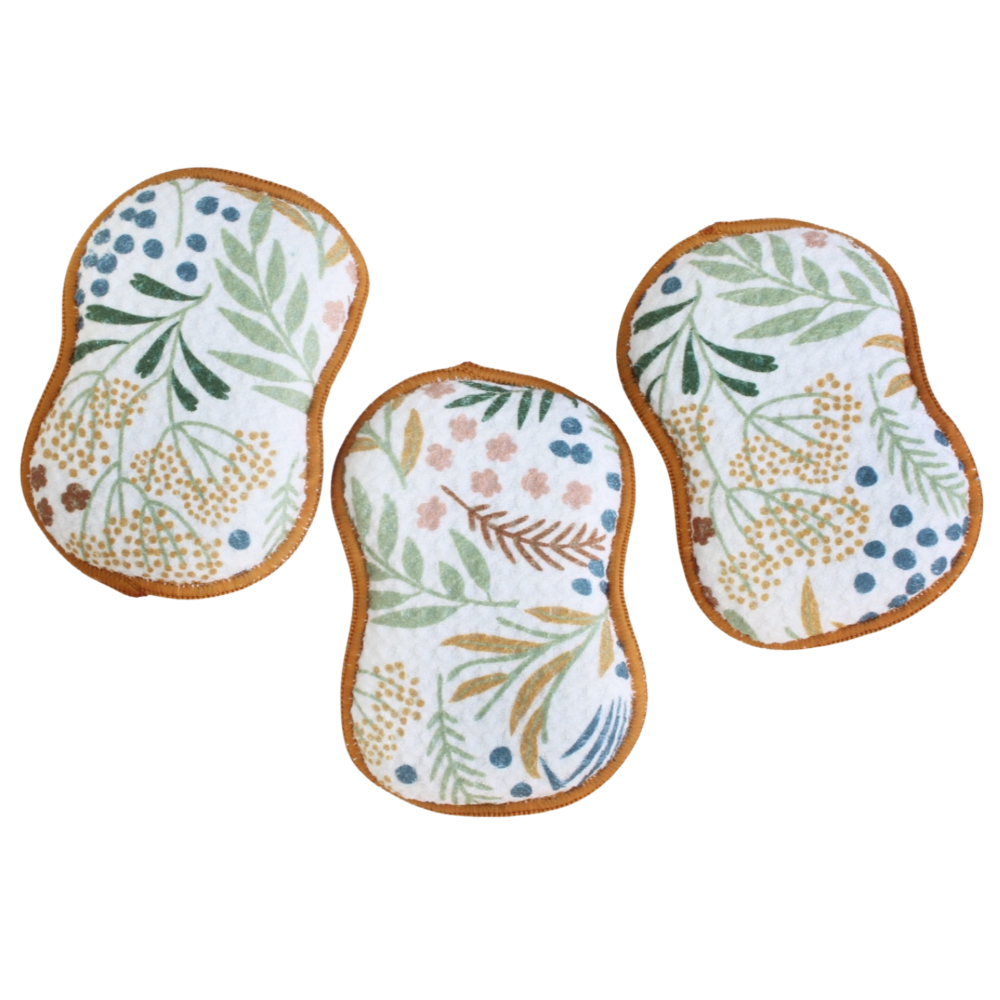 Ready, Set, Go Bundle - Inca Floral Gold Sponges &amp; Scouring Pads Once Again Home Co.   