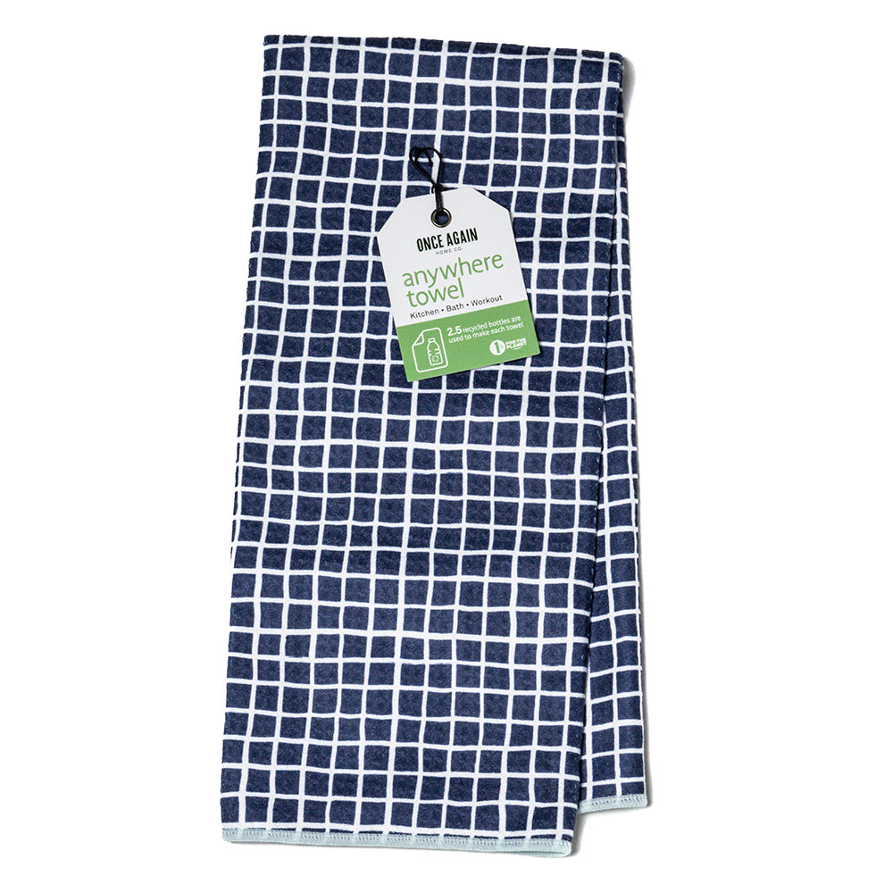 Anywhere Towel - Graph in Navy