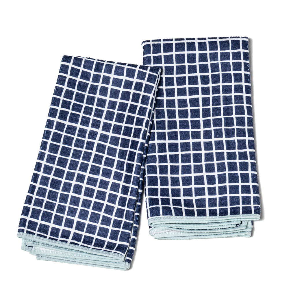 Biggie Towel (set of 2) Graph in Navy