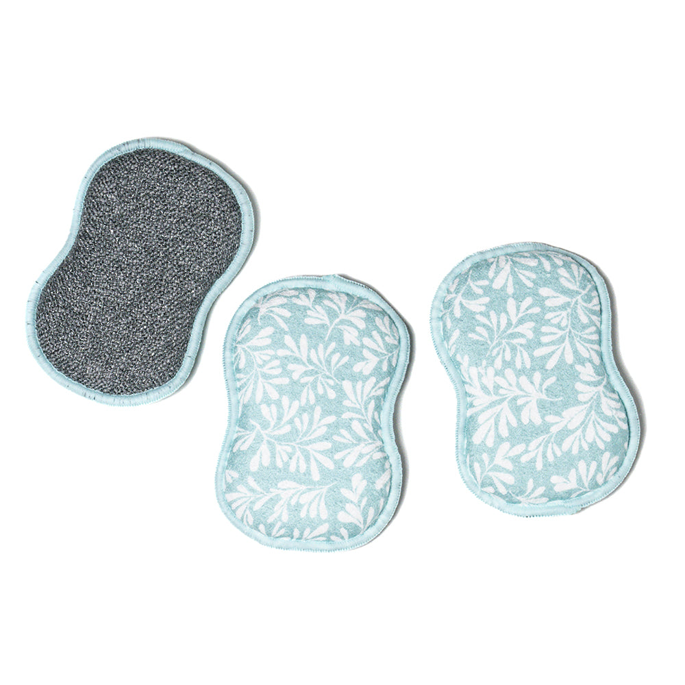 Assorted RE:usable Sponges (Set of 3) - Herbage 12 Sponges &amp; Scouring Pads Once Again Home Co.   