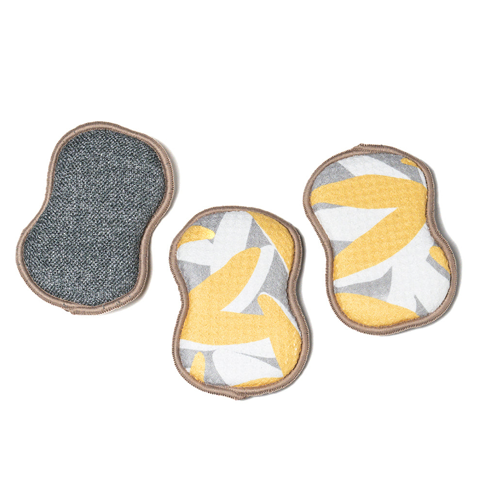 Assorted RE:usable Sponges (Set of 3) - JAPONICA 12 Sponges &amp; Scouring Pads Once Again Home Co.   