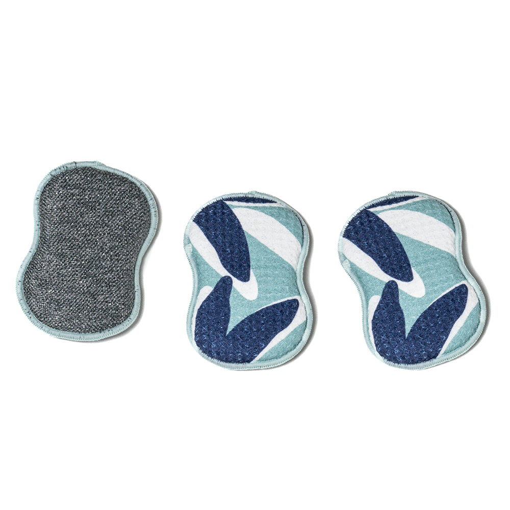 Assorted RE:usable Sponges (Set of 3) - JAPONICA 12 Sponges &amp; Scouring Pads Once Again Home Co.   