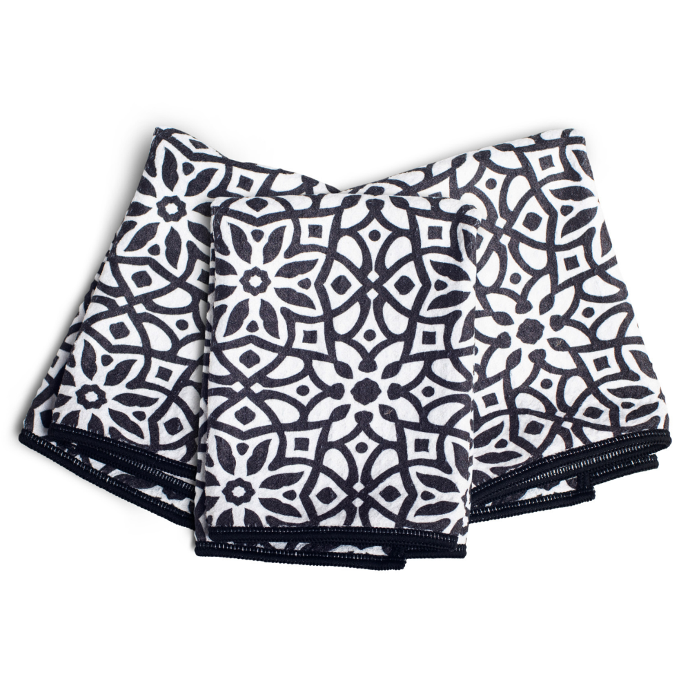 Mighty Mini Towel Set of 3 Moroccan Tile | No More Paper Towels, Reusable &amp; Durable | Once Again Home Co.