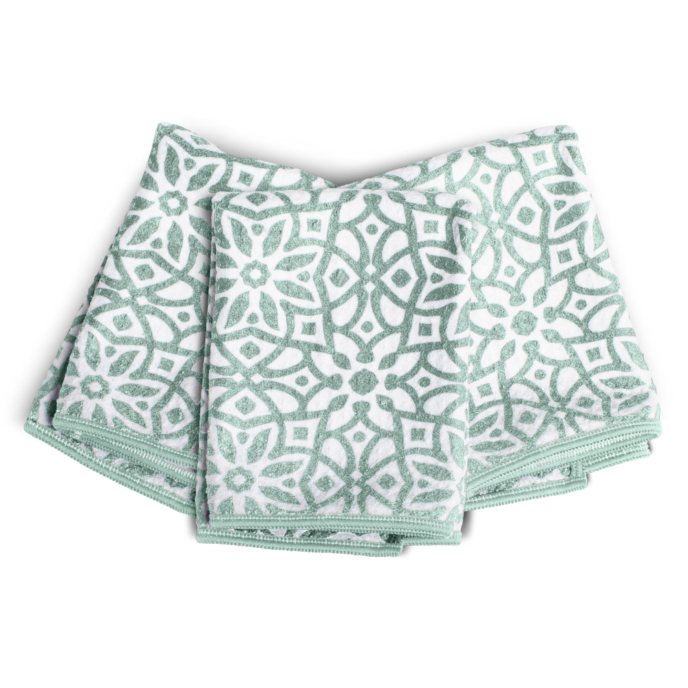 Mighty Mini Towel Set of 3 Moroccan Tile | No More Paper Towels, Reusable &amp; Durable | Once Again Home Co.