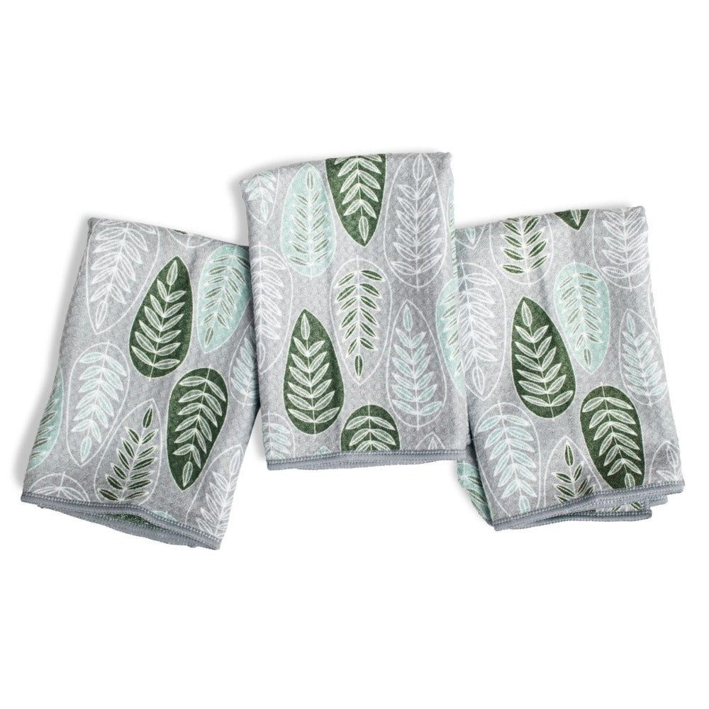 Mighty Mini Towel set of 3 Pressed Leaf| No More Paper Towels, Reusable &amp; Durable | Once Again Home Co.